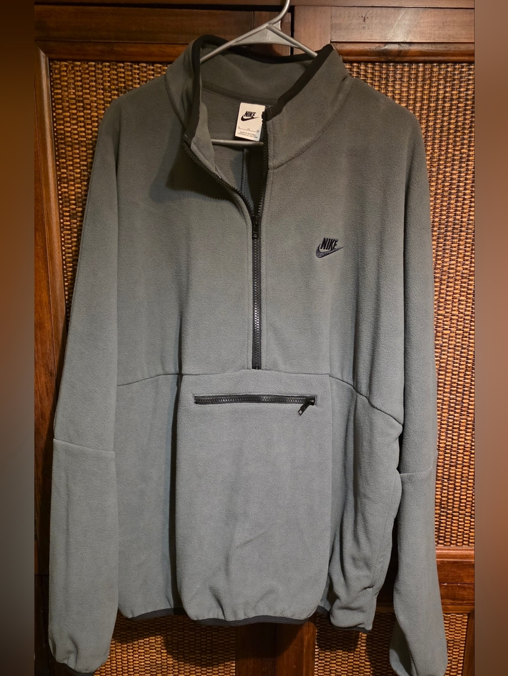 Nike Gray Unisex Half-Zip Fleece Pullover XL Worn Once EUC